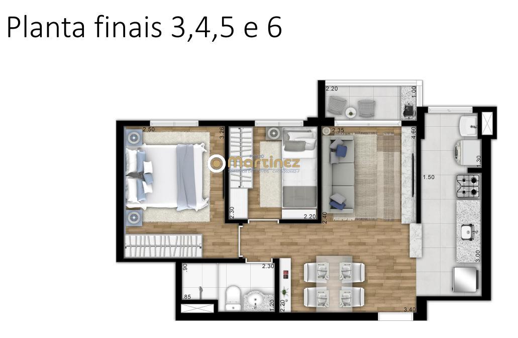 Apartamento, 2 quartos, 45 m² - Foto 4