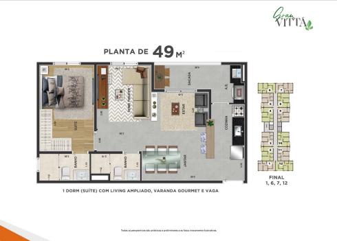 Apartamento à venda com 2 quartos, 47m² - Foto 7