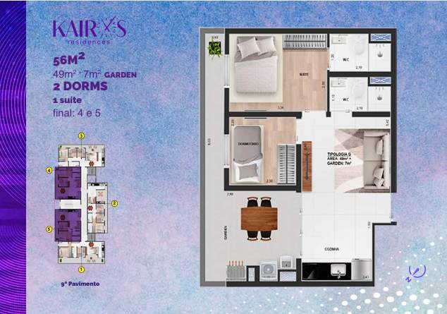 Apartamento, 2 quartos, 55 m² - Foto 13