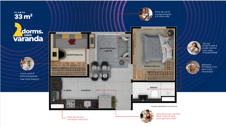 Apartamento, 2 quartos, 33 m² - Foto 24
