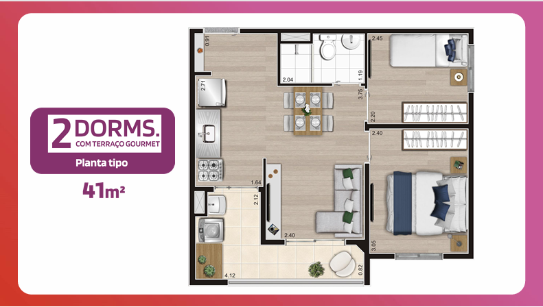 Apartamento, 2 quartos, 47 m² - Foto 9