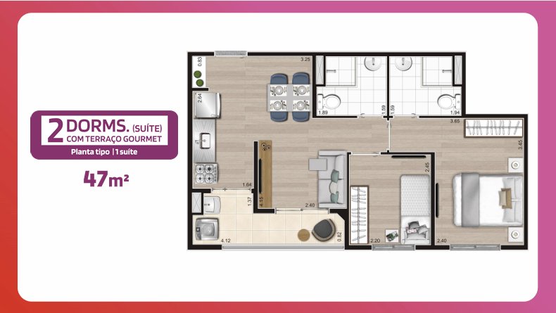 Apartamento, 2 quartos, 47 m² - Foto 12