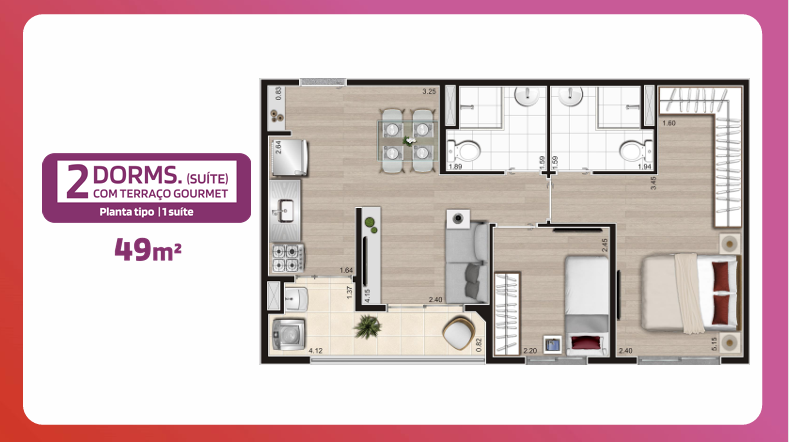 Apartamento, 2 quartos, 47 m² - Foto 14