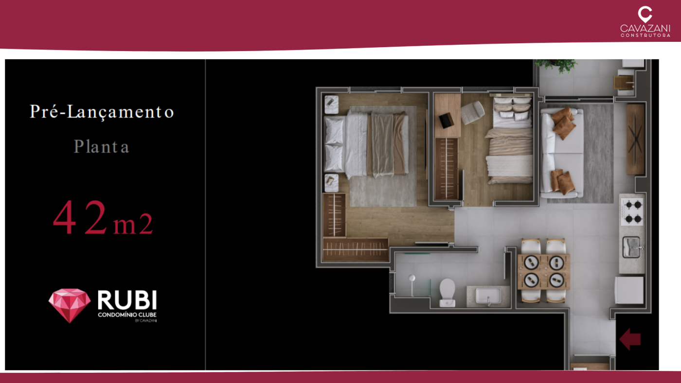 Apartamento, 2 quartos, 42 m² - Foto 3