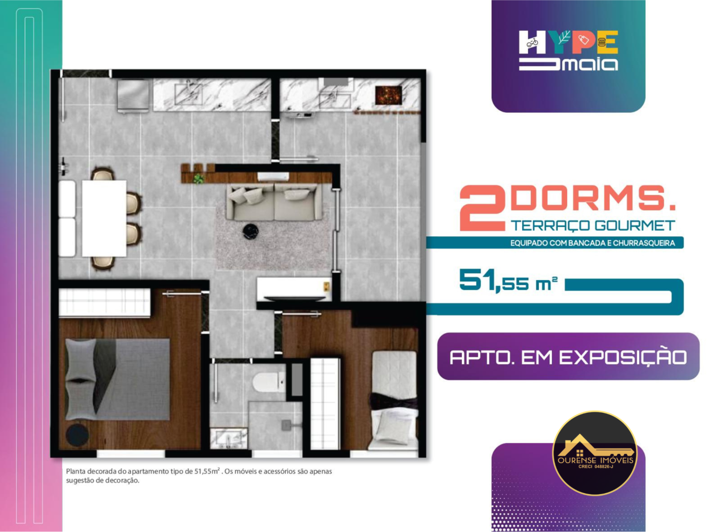 Apartamento à venda com 2 quartos, 51m² - Foto 5